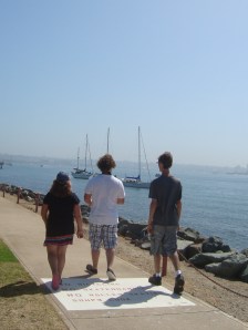 Enjoying a walk with the kids during the "bonus" day of our California vacation